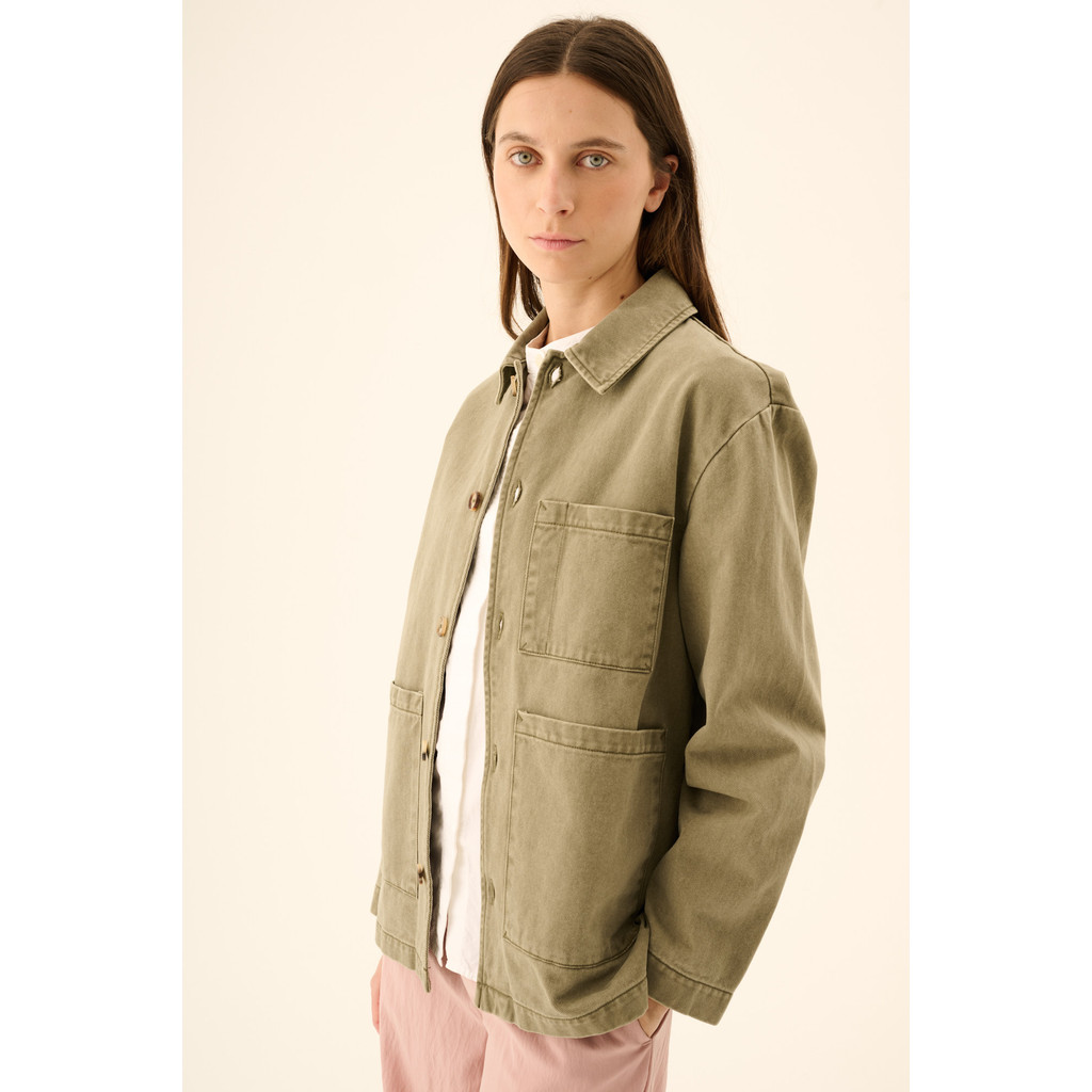 Rue de Tokyo - Cameron Faded Twill Jacket – Sage Green - Billede 2