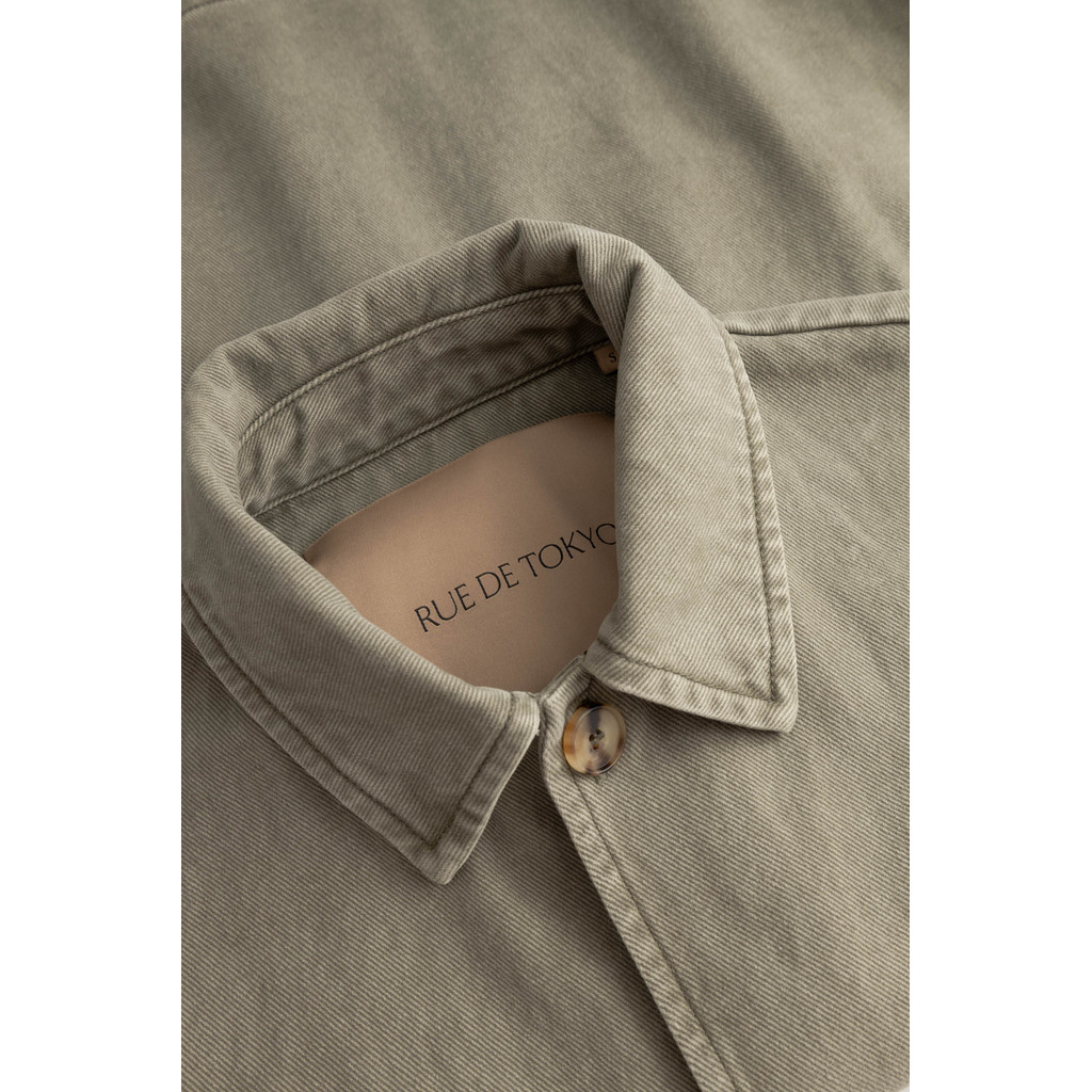 Rue de Tokyo - Cameron Faded Twill Jacket – Sage Green - Billede 5