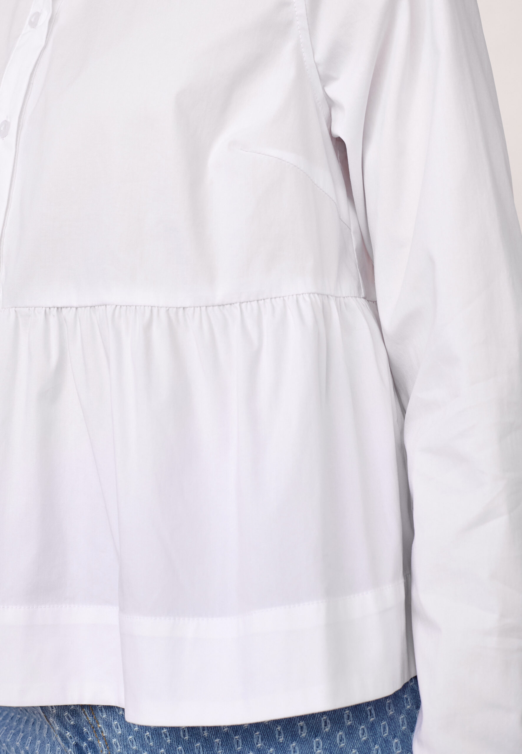 Co’couture – Poppy LS Flare Blouse – White - Billede 4