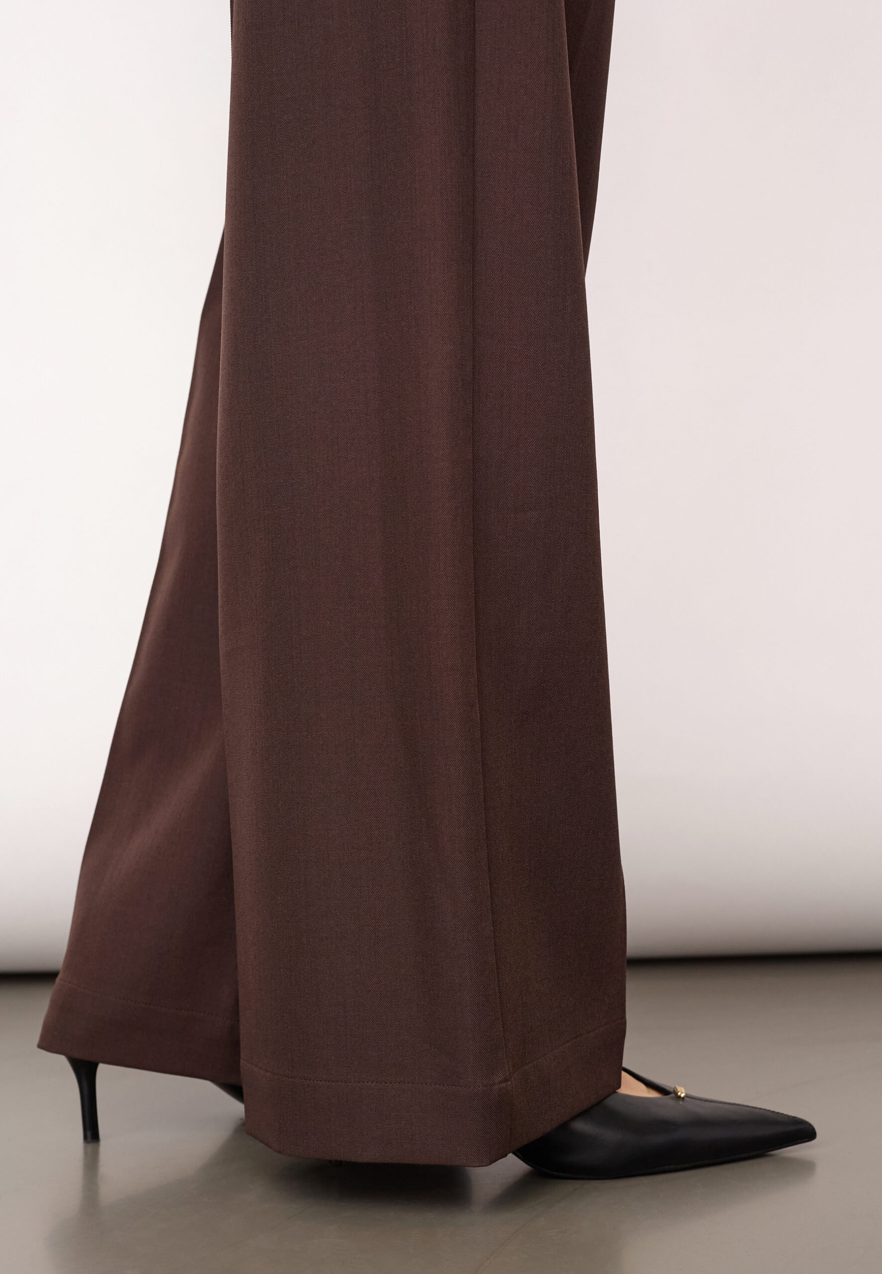 Co'couture - Luna Wide Pant - Dark Brown - Billede 4