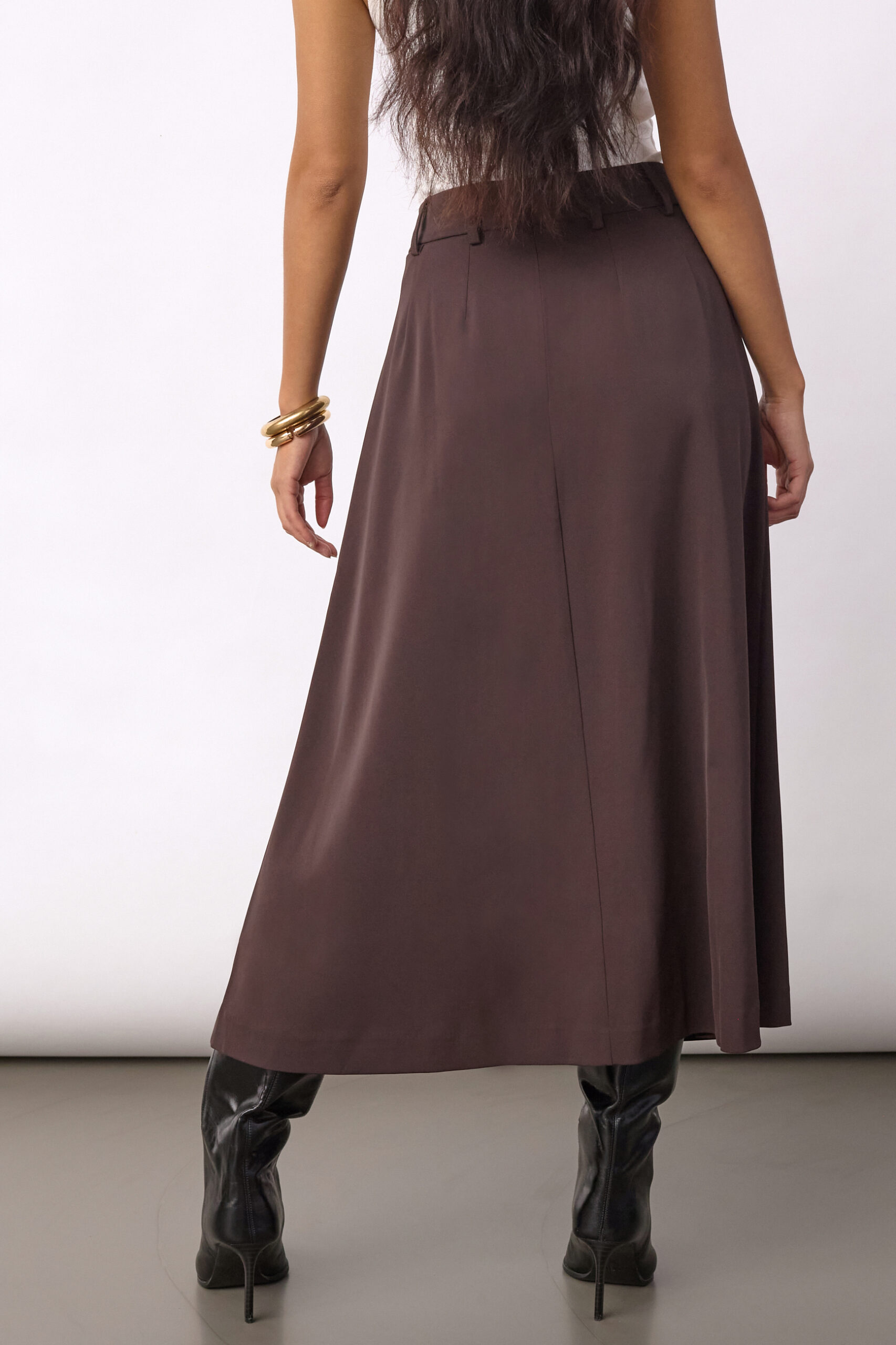 Co'couture - Alini Anya Pleat Skirt - Dark Brown - Billede 4