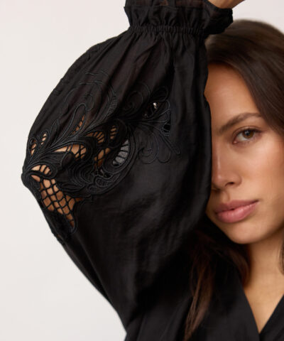 Alternative view of Co'couture - Delin Balloon Emb Shirt - Black