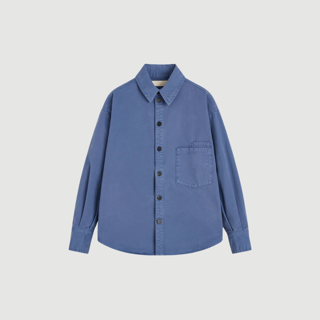 Aiayu - Casy Shirt Cotton - Washed French Blue