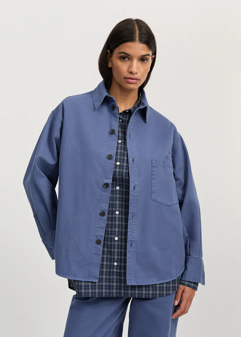 Aiayu - Casy Shirt Cotton - Washed French Blue - Billede 2
