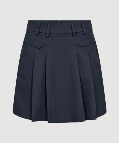 Co'Couture – Luna Pocket Pleat Mini Nederdel - Navy