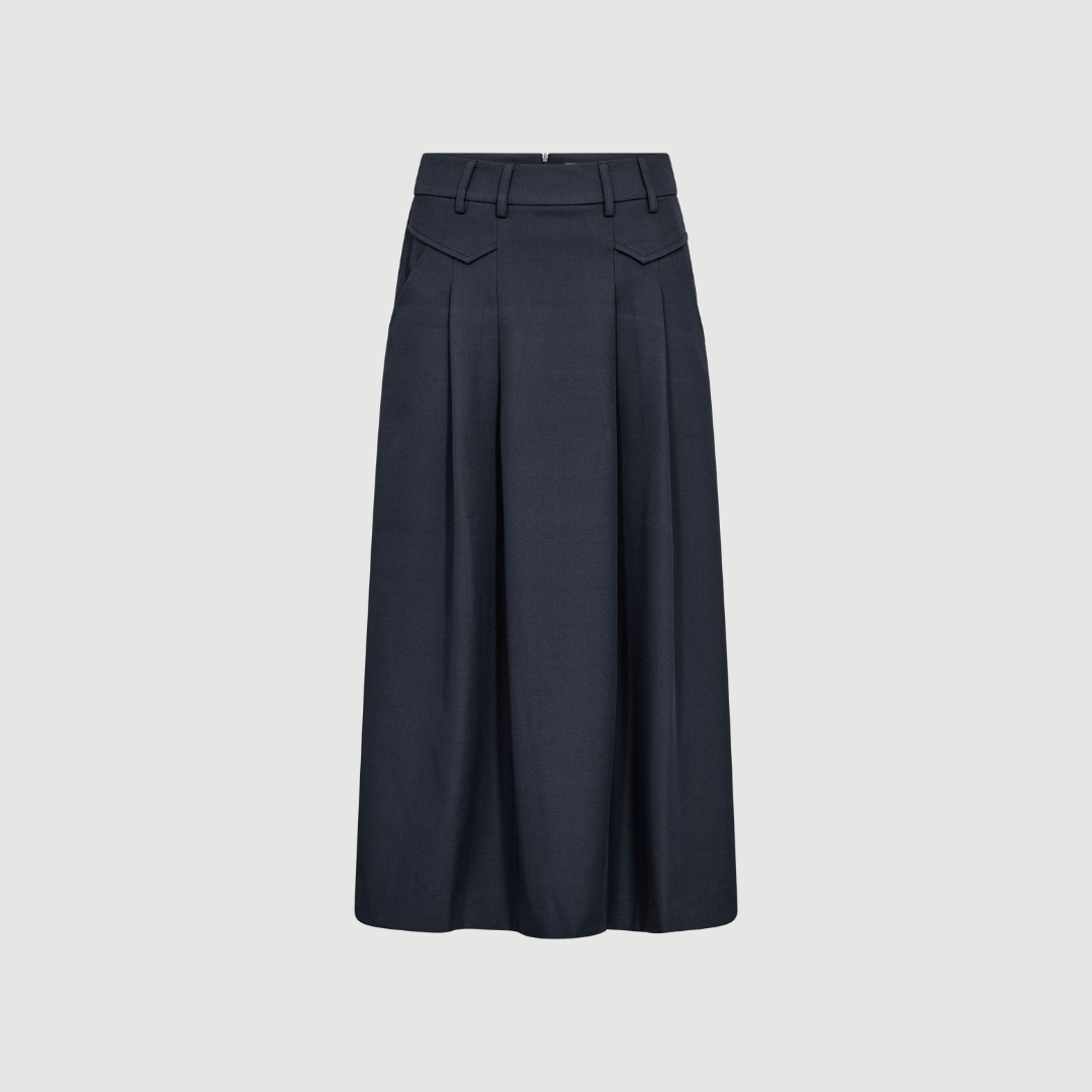 Co’Couture – Luna Pocket Pleat Nederdel – Navy