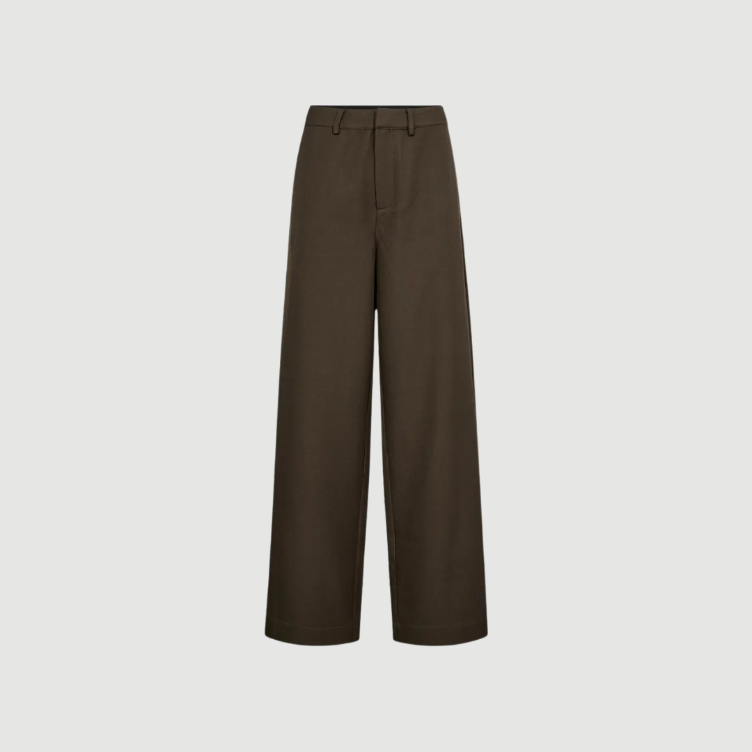 Co'couture - Luna Wide Pant - Dark Brown