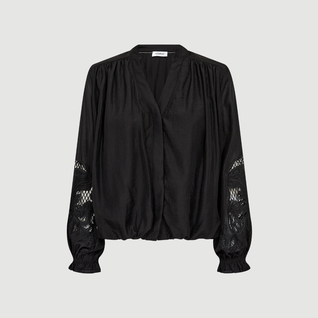 Co'couture - Delin Balloon Emb Shirt - Black