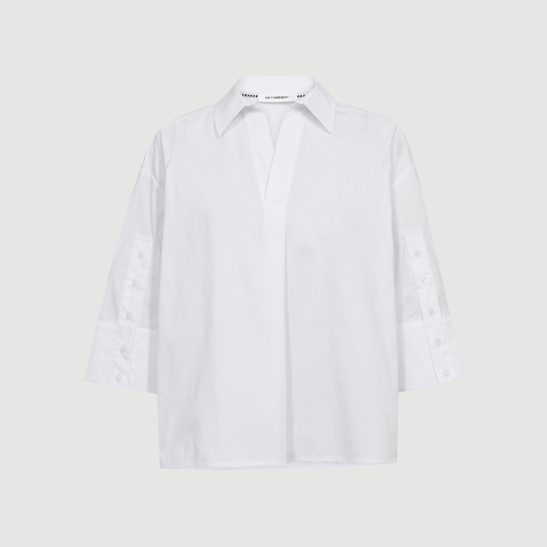 Co'couture - Poppy V-Blouse - White