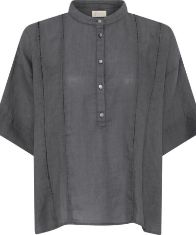 Alternative view of Frau - Delhi SS Pure Linen Deco Shirt – Beluga