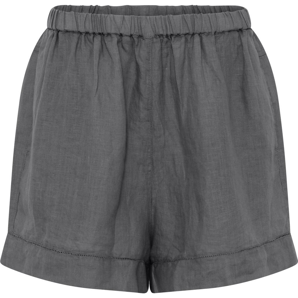 Frau - Melbourne Pure Linen Deco Shorts – Beluga - Billede 2
