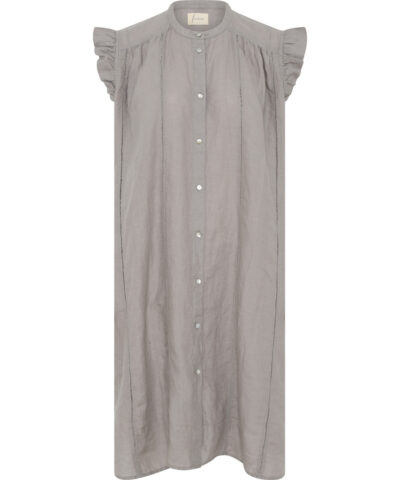 Alternative view of Frau - Napoli Pure Linen Deco Knee Dress – Dove