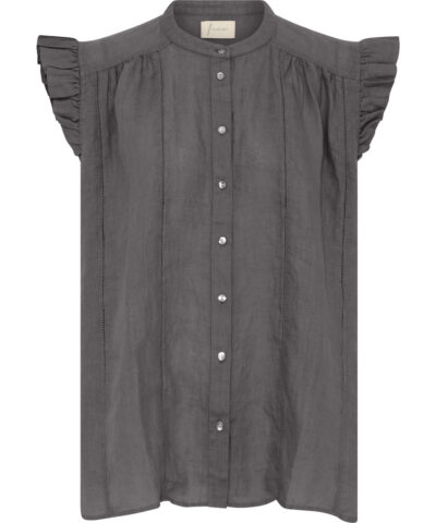 Alternative view of Frau - Napoli Pure Linen Deco Top – Beluga