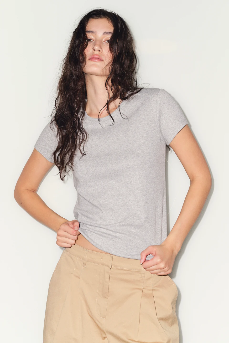 IVY - Anita Tee - Light grey - Billede 3