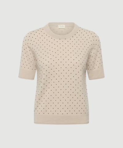 Part Two - NatanyaPW Pullover – Natural / Navy Dot