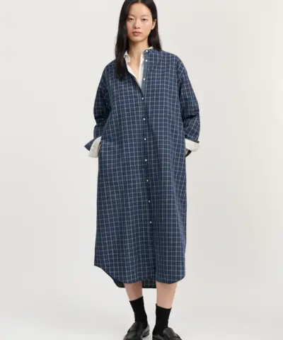 Alternative view of Aiayu - Sani Dress Check - Mix Navy
