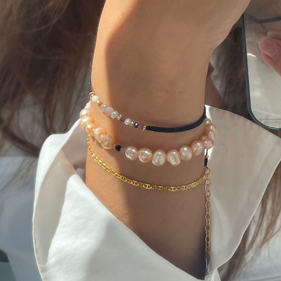 Stine A - Petit Link Bracelet - Gold - Billede 3